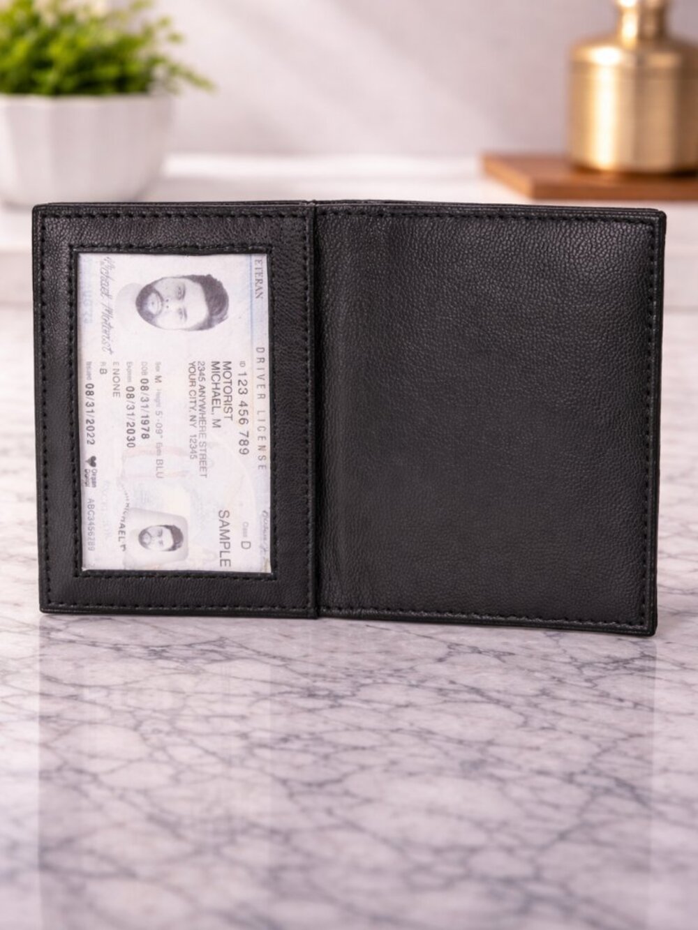 Men Bifold Business Card Holder with RFID Protected